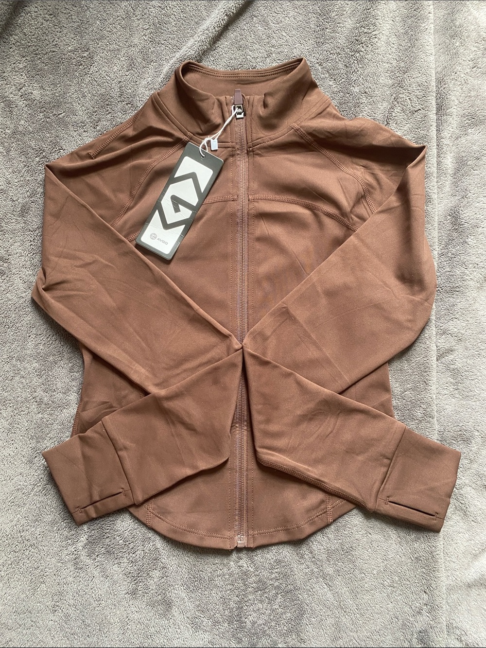Amazon Brown Full-Zip Bomber Jacket
